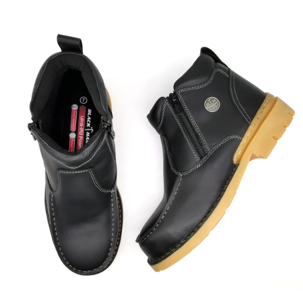 Black Hammer Mid-cut Double Zip - Black (UK 11-12)