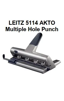 Genuine Malaysia Leitz Warranty - LEITZ 5114 AKTO Multiple Hole Punch 51140084
