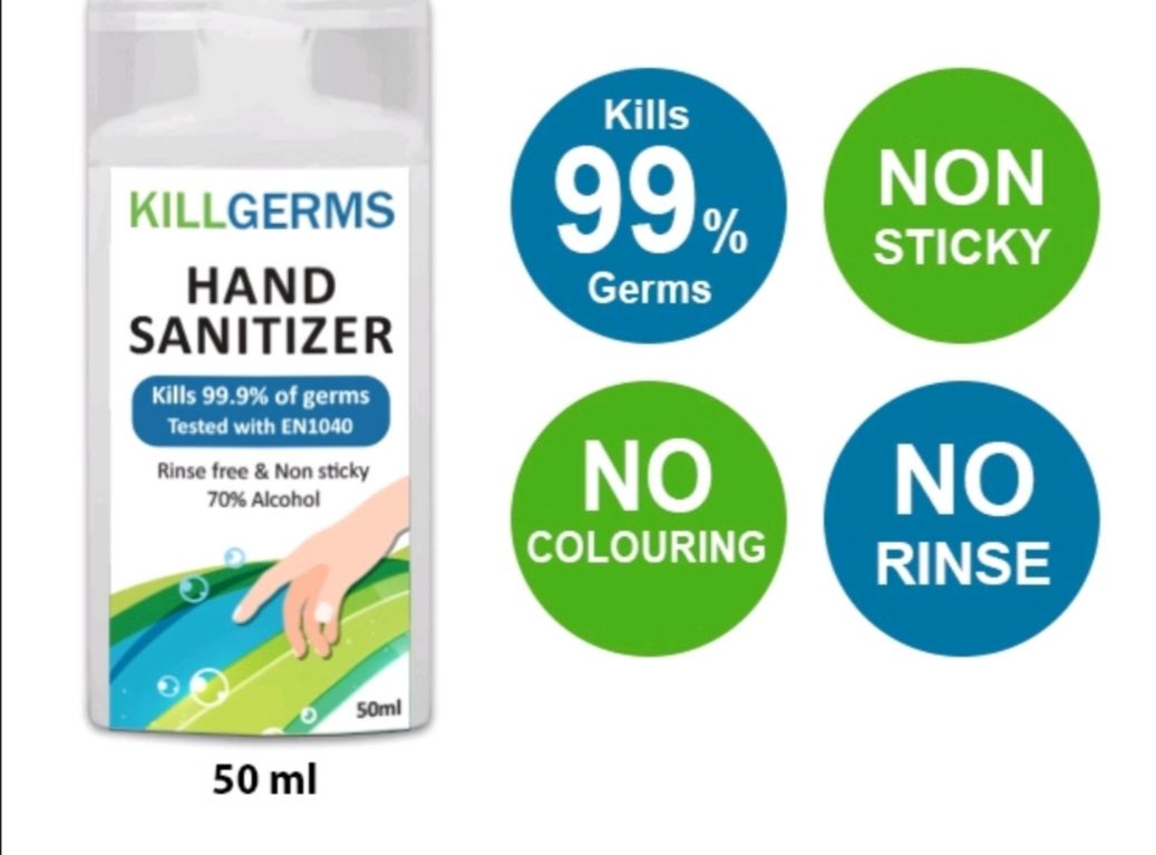 NA Hand Sanitizer Sanitiser Antibacterial Aloevera KILL Germs 50ml