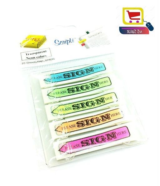 Post it Flags Sticky Notes Sign Here 45mm x 12mm RTSB