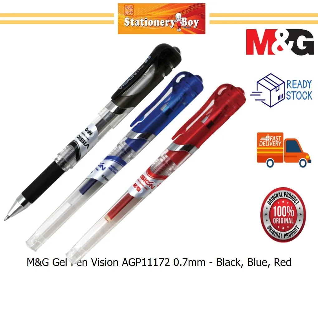 M&G Gel Pen Vision AGP11171 0.7mm / Pen Dakwat Gel - Black, Blue, Red