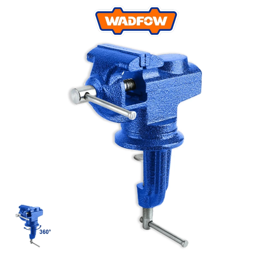 WADFOW BENCH VICE WITH SWIVEL BASE CAST IRON BODY VISE & ANVIL (50MM) (WBV1A02)