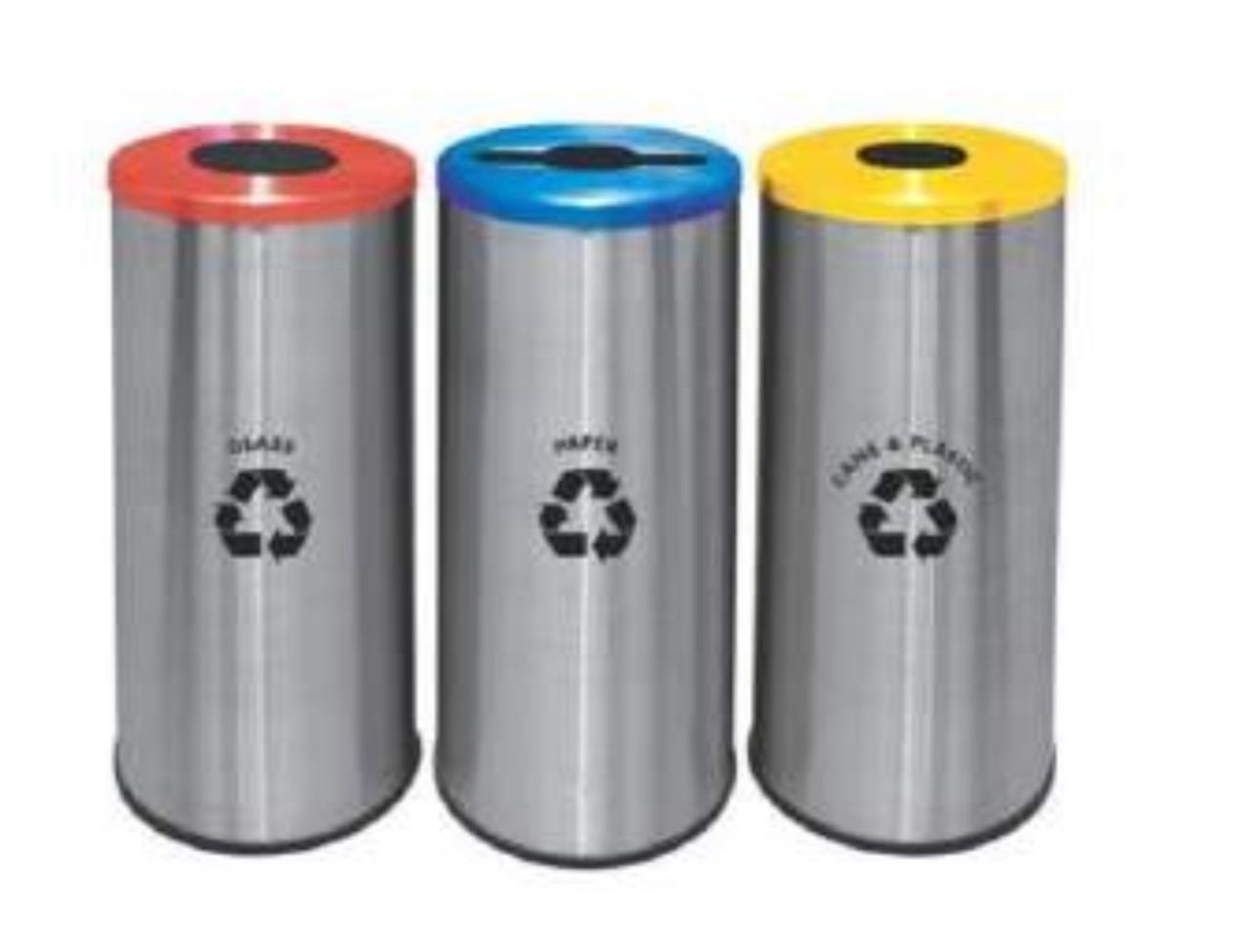 SUGO Stainless Steel Recycle Bins With 3 Bins