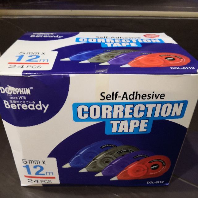 DOLPHIN CORRECTION TAPE DOL-8112 24PCS/BOX