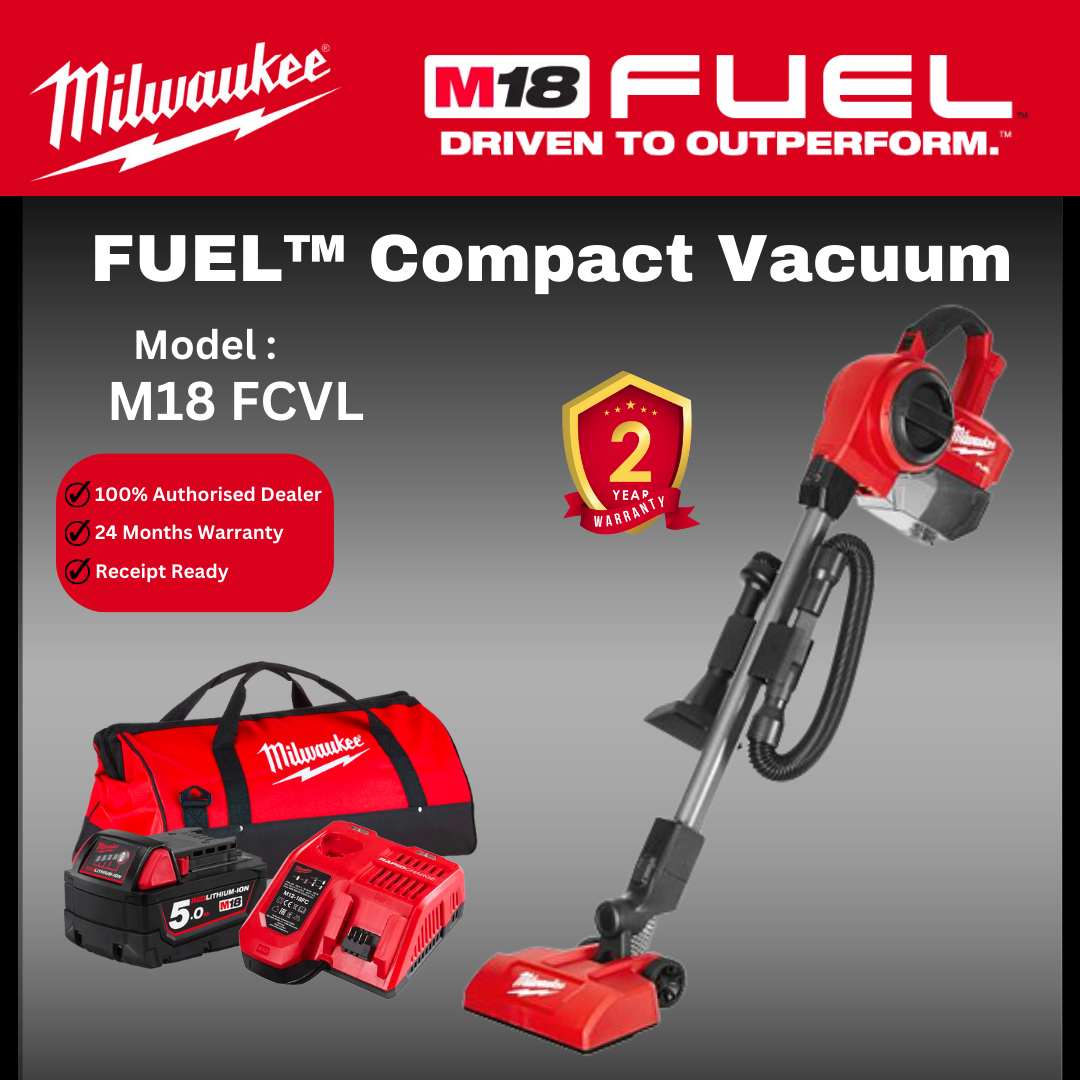 MILWAUKEE M18 FUEL Compact Vacuum / M18 FCVL-0 / Jobsite Vacuums / POWERFUL CORDLESS VACUUM