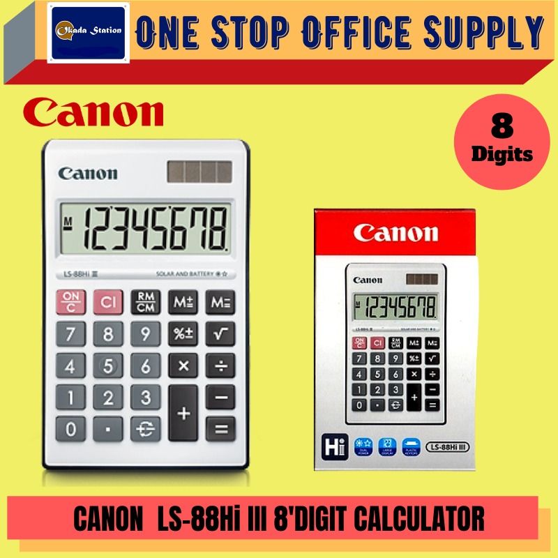 Canon Desktop Calculator 8 digits LS-88HI-III /Canon /Calculator /Desktop Calculator /Canon LS-88Hi /Canon Desktop Calculator 8 Digits