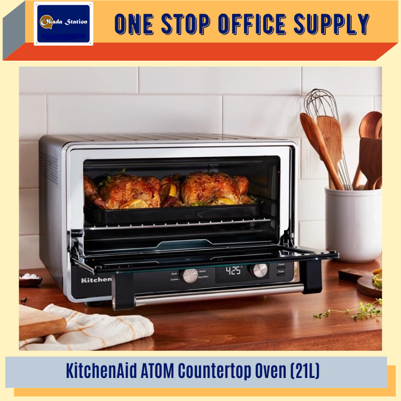 KitchenAid ATOM Countertop Oven / 5KCO211BBM (21L) / Black Matte Digital Display 9 Preset Functions / Bake Roast / Toast Pizza