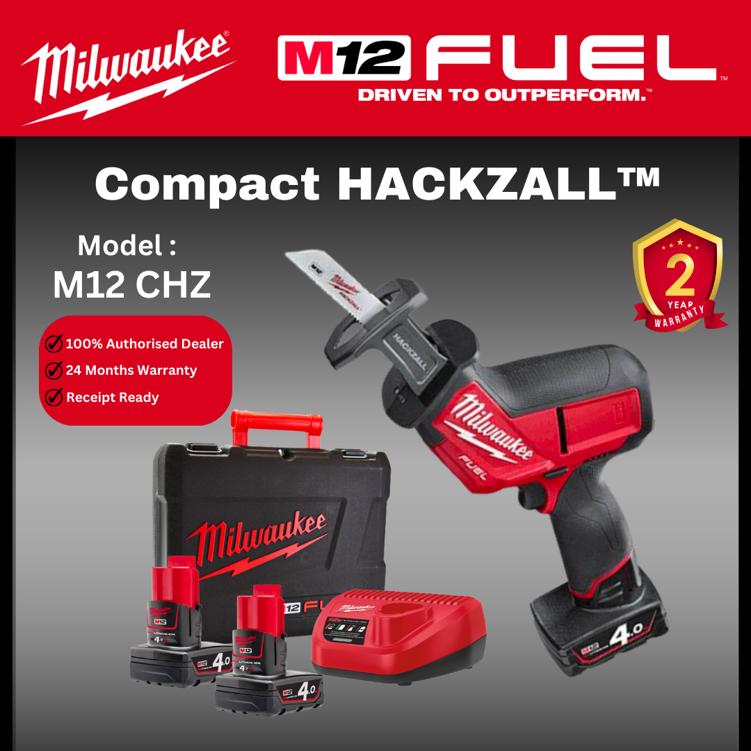 MILWAUKEE M12 Compact HACKZALL / MILWAUKEE SAW M12 CHZ-0 / Sawing & Cutting / Recip Saw / CHAINSAW
