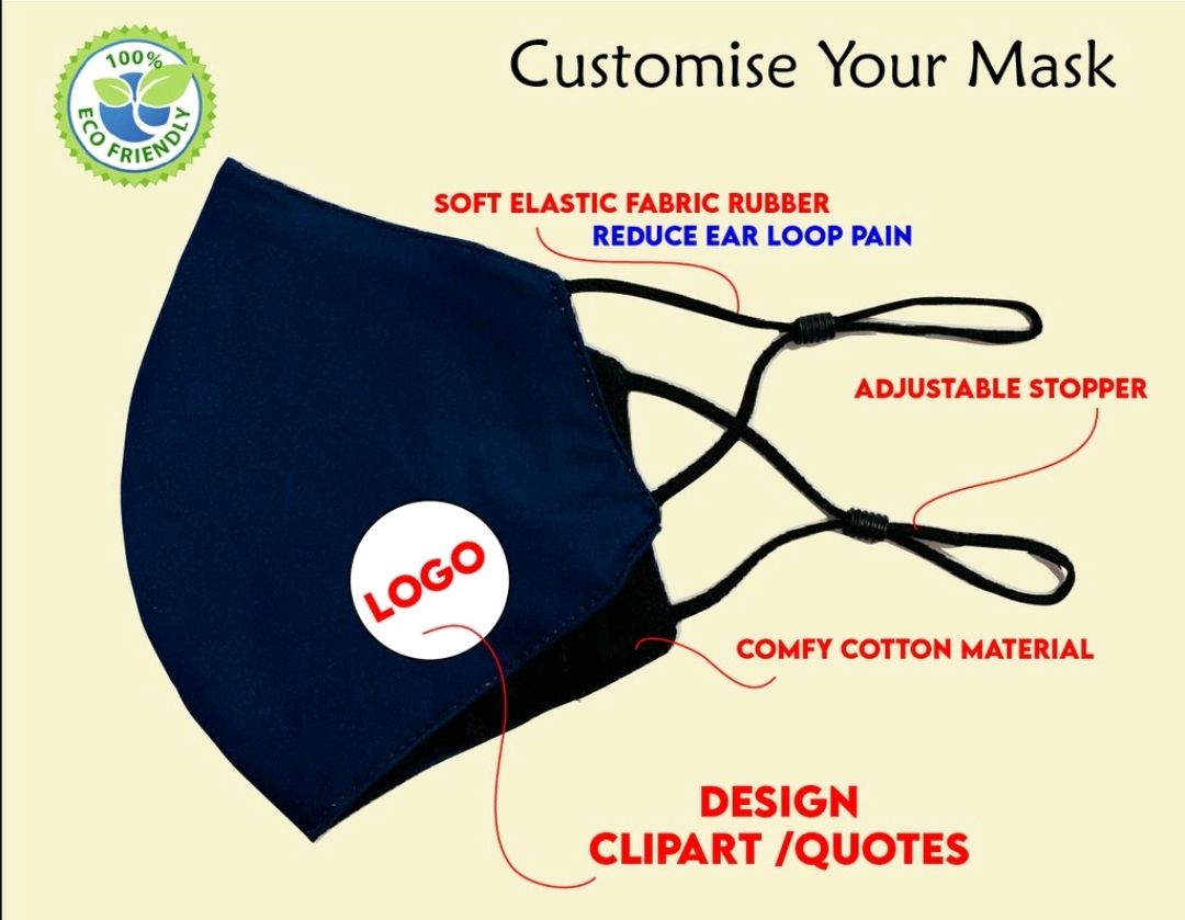 NA Custom Face Mask + Personalized Logo [FULL PRINTED]+Own Logo+Adult / Kids [WASHABLE][