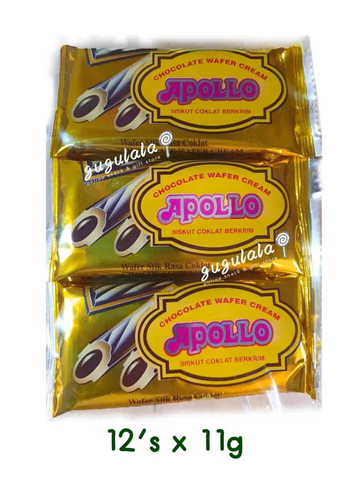apollo wafer stick chocolate 30 pcs x 11g
