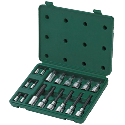 Sata 18PC 1/4” & 1/2”DR BIT SOCKET SET (METRIC)