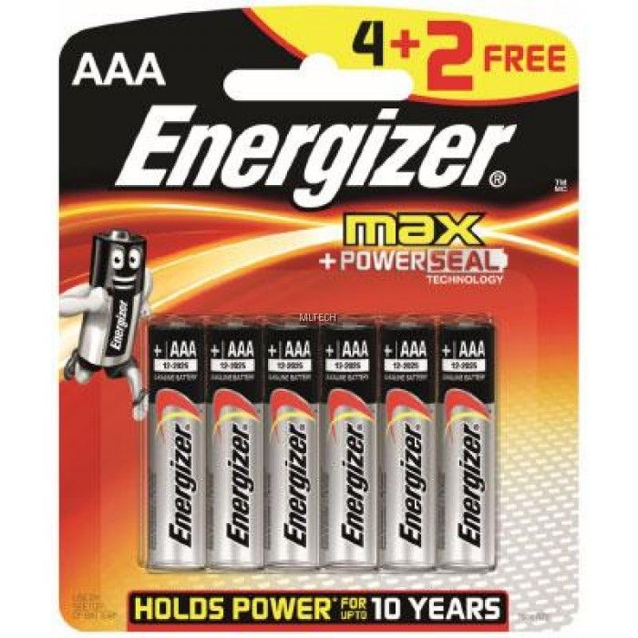 ENERGIZER MAX AAA BATTERY (6 PCS/1.5V)