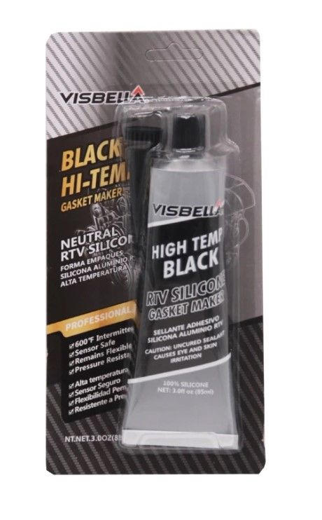 VISBELLA HIGH TEMP BLACK RTV SILICONE GASKET MAKER 85G