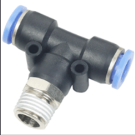 Pneumatic male branch tee fitting saiz 8mm dan thread saiz 12 mm