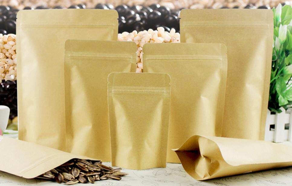 Ziplock Bag 9x14cm Kraft Paper