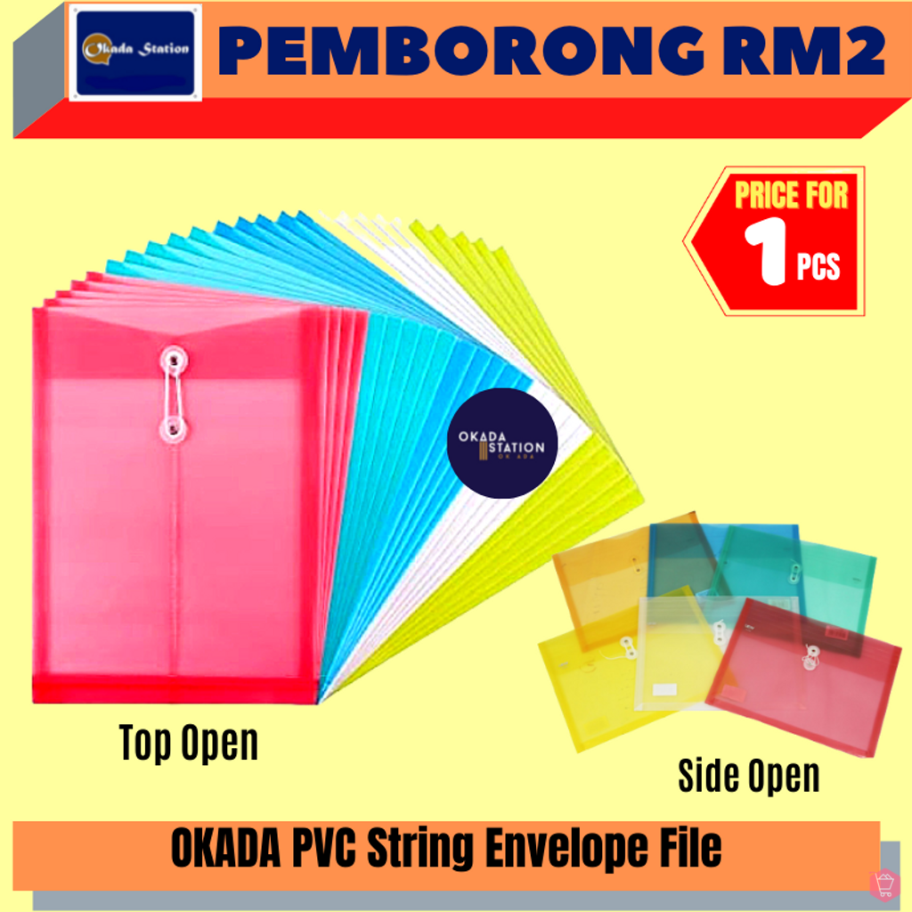 OKADA A4 PVC DOCUMENT HOLDER WITH STRING / DOCUMENT HOLDER / OK2086 /