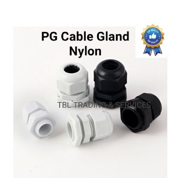 Cable Gland PVC Nylon White IP68 Waterproof Dust proof cable protection PG 9 / PG 11 / PG 13.5