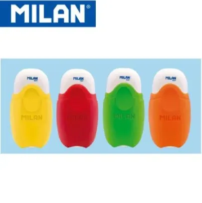 Milan Eraser School 1012 with Protective Cover Fluo CMMS1012