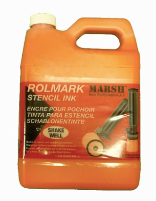 MARSH ROLMARK STENCIL INK 1 GALLON - ORANGE
