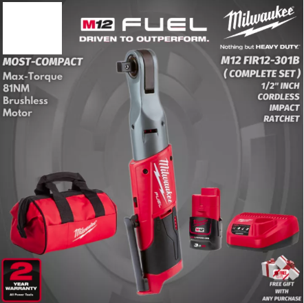 M12™ 1/4" Hex Right Angle Impact Driver / Complete Set