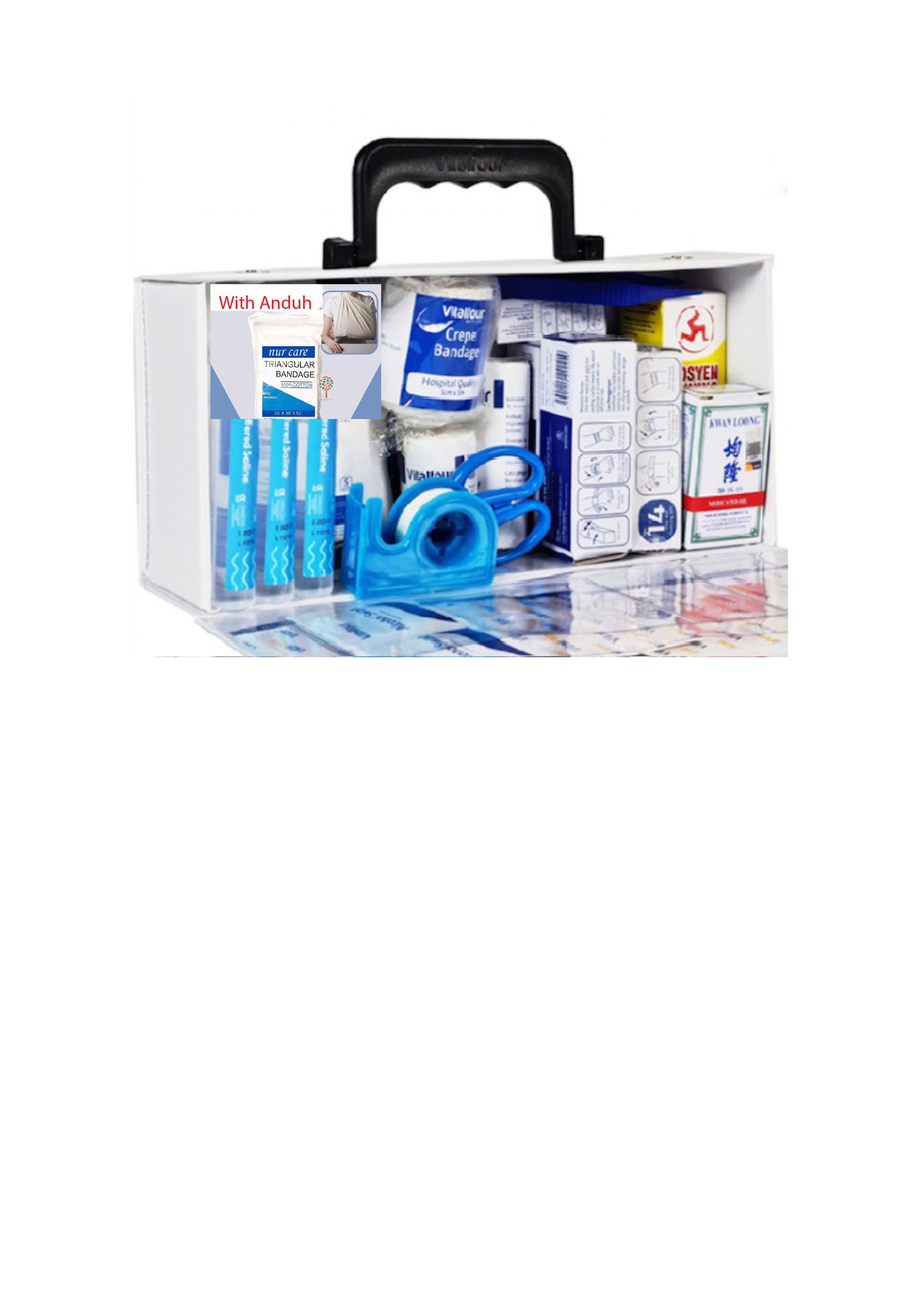 QS FIRST AID KIT (Medium) With Anduh Equipped Total Item: 46 Pcs