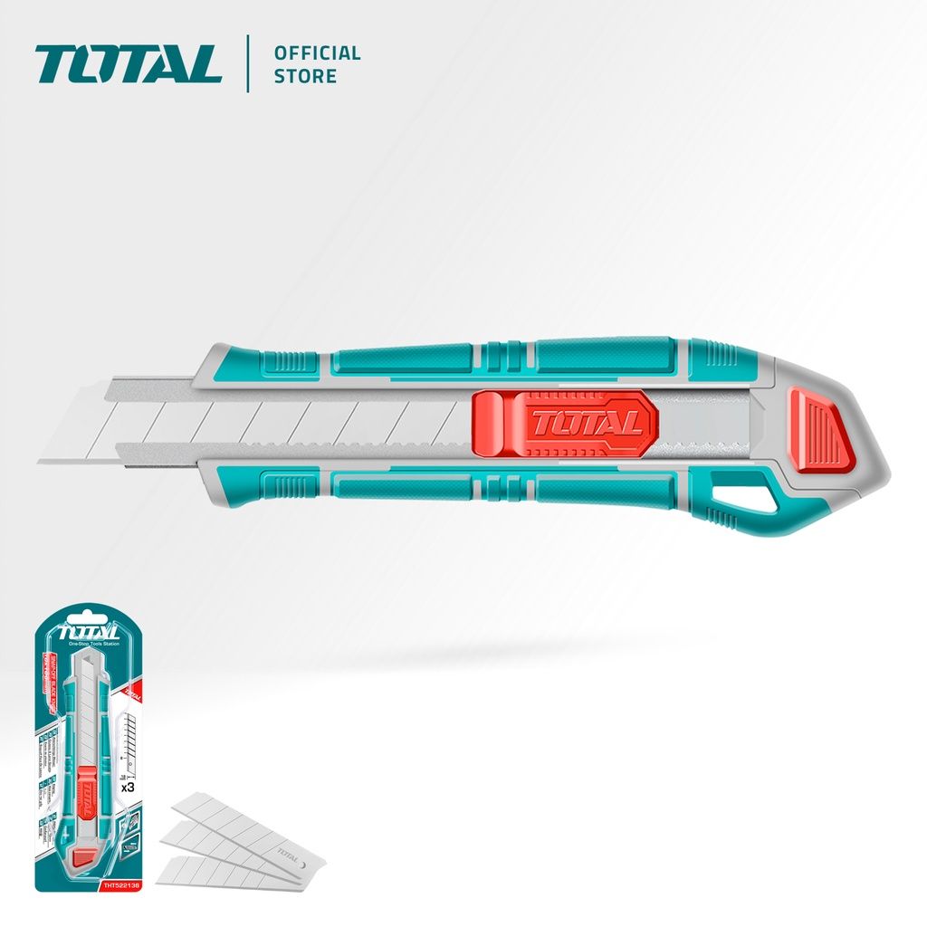 TOTAL SNAP-OFF BLADE KNIFE WITH PUSH LOCK BUTTON (152MM) THT522136