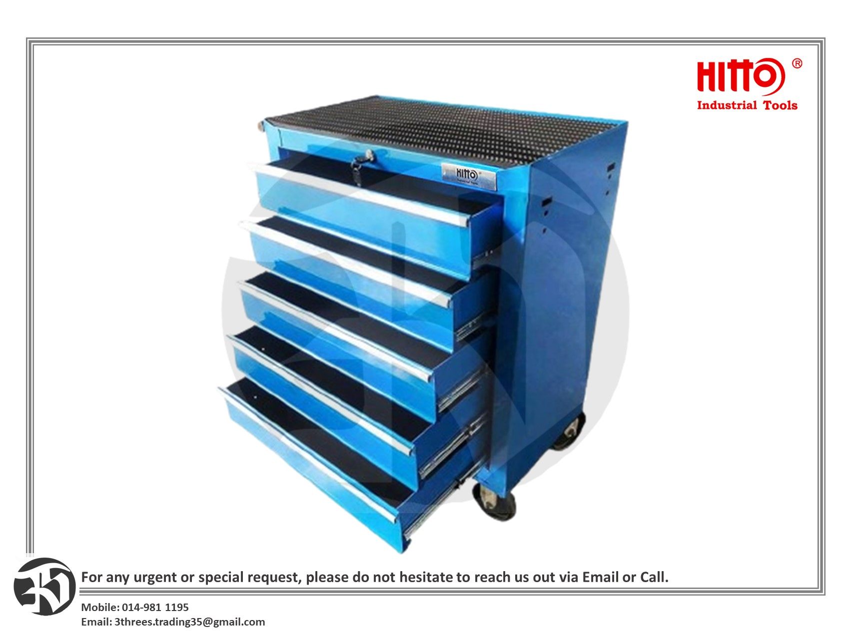 Hitto 5 Drawer Tools Cart