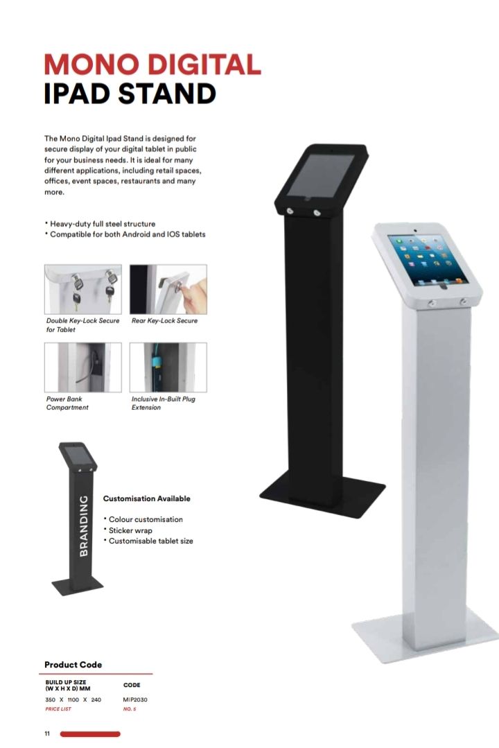 MONO DIGITAL I PAD STAND FREE DELIVERY