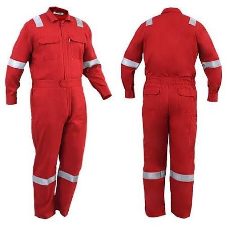 Red Coverall Shamarr, complete with embroidery  (Encl. Sample detail with dimension)
