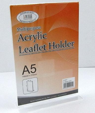 ACRYLIC CARD DISPLAY A5 T STAND