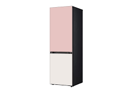 LG 341L 2 Door Refrigerator with Bottom Freezer Fridge - Pink & Beige