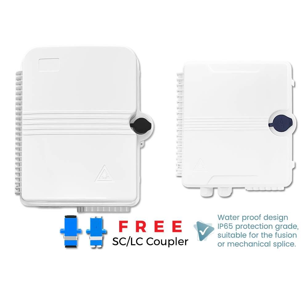 OUTDOOR / INDOOR 12 / 24 CORES FTTH FIBER WALLMOUNT PANEL BOX