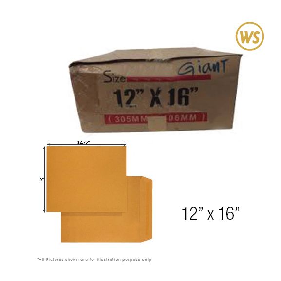 BUTTERFLY 12" X 16" X 110GMS GIANT MANILA ENVELOPE