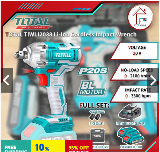 TOTAL TIWLI2038 LI-ION IMPACT WRENCH