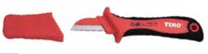Temo 8"/200mm Insulated Cable Knife - Hook Blade