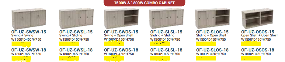 OFIS UZOU SERIES 1500W & 1800W COMBO CABINET