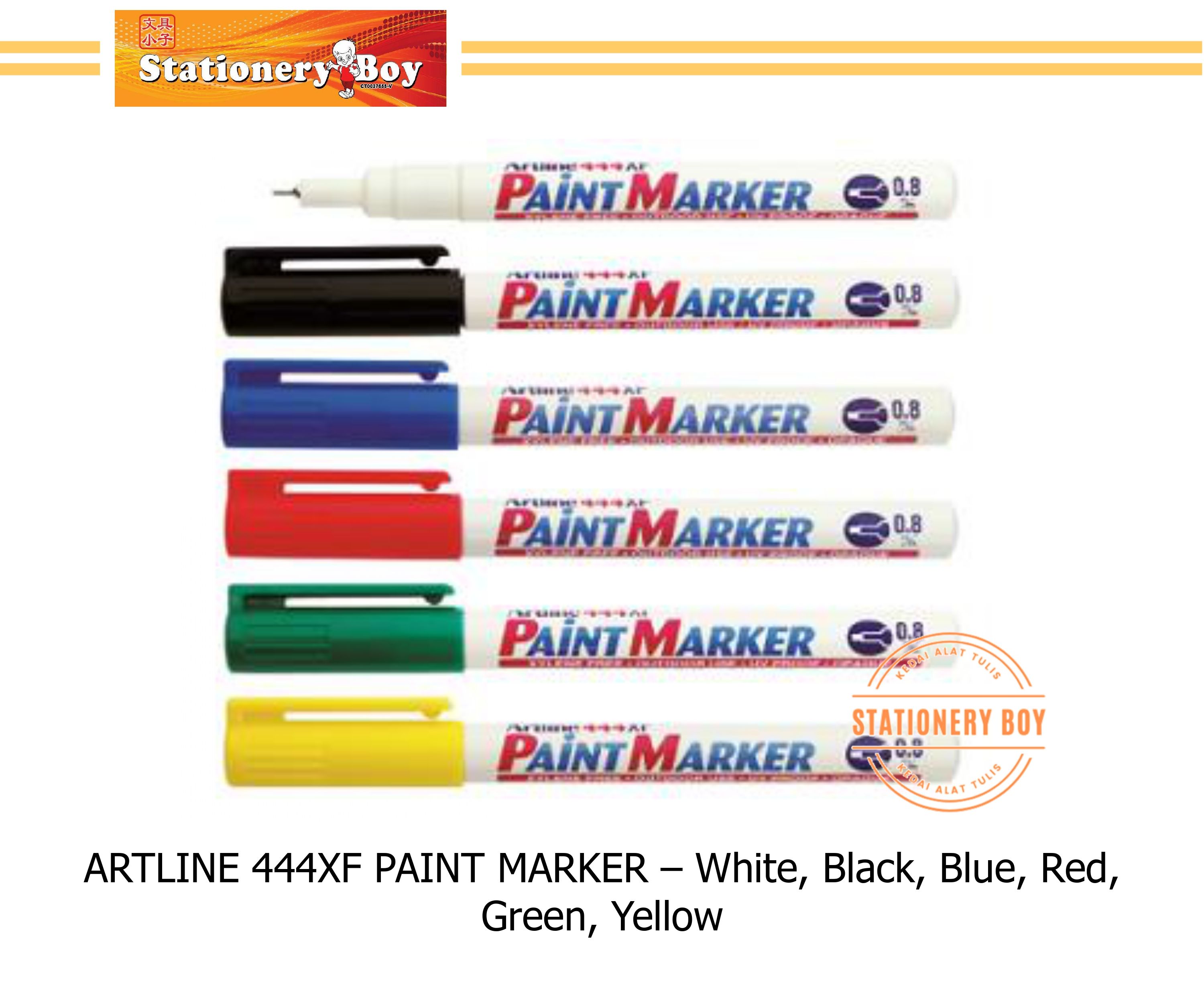 ARTLINE 444XF Paint Marker White / Penanda Cat Putih