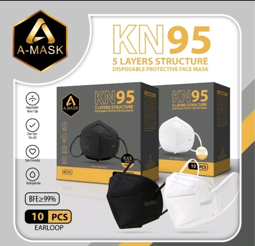Amask A MASK KN95 5 layers Earloop KN95 (made in Malaysia KN95)