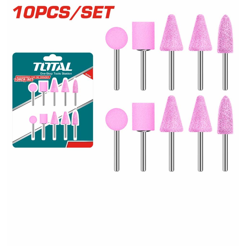 TOTAL ACCESSORIES FOR MINI GRINDER-CONE + BULLET + T + ROUND (10 PCS) TAKB1012
