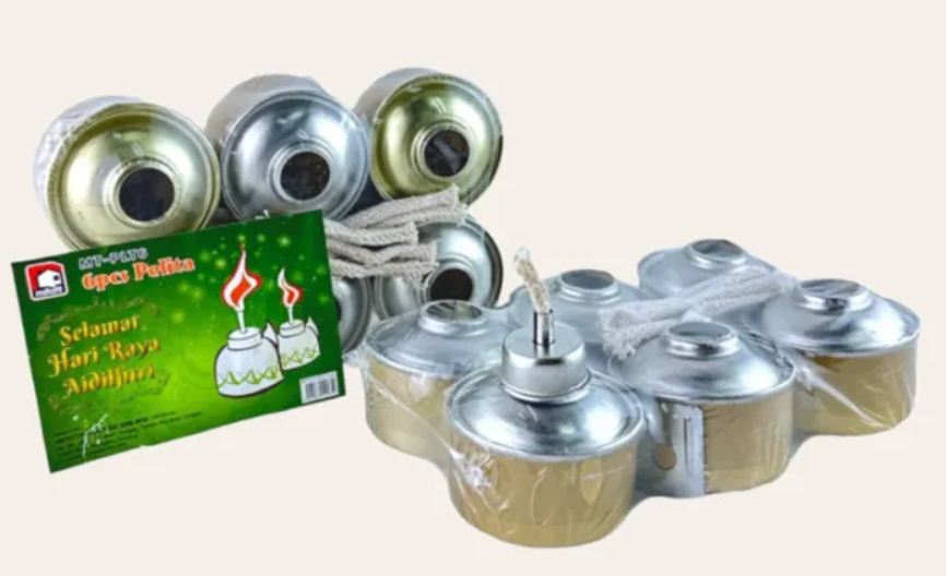 6pcs Plastic Pelita Raya Tin Besi Pelita / Festival Lamp / Lampu Puasa / Lampu Raya