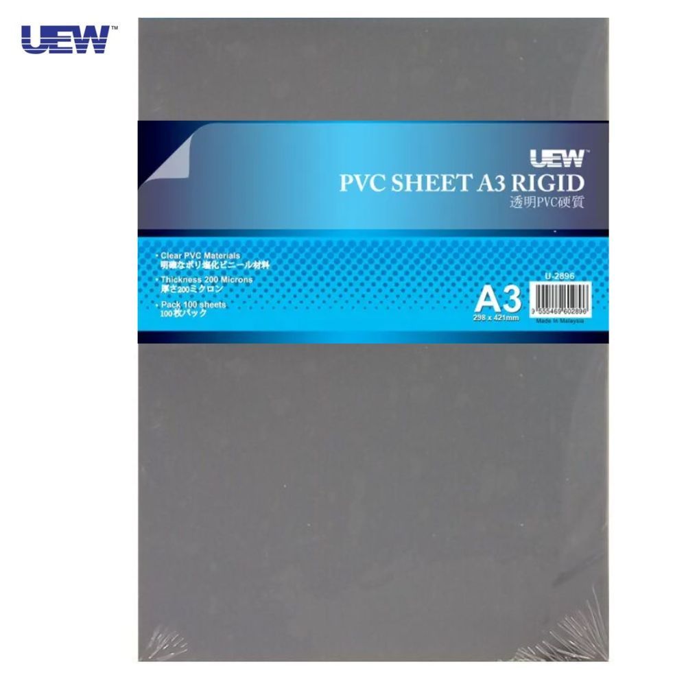 QP UEW Rigid PVC Sheet A3 U-2896 100's