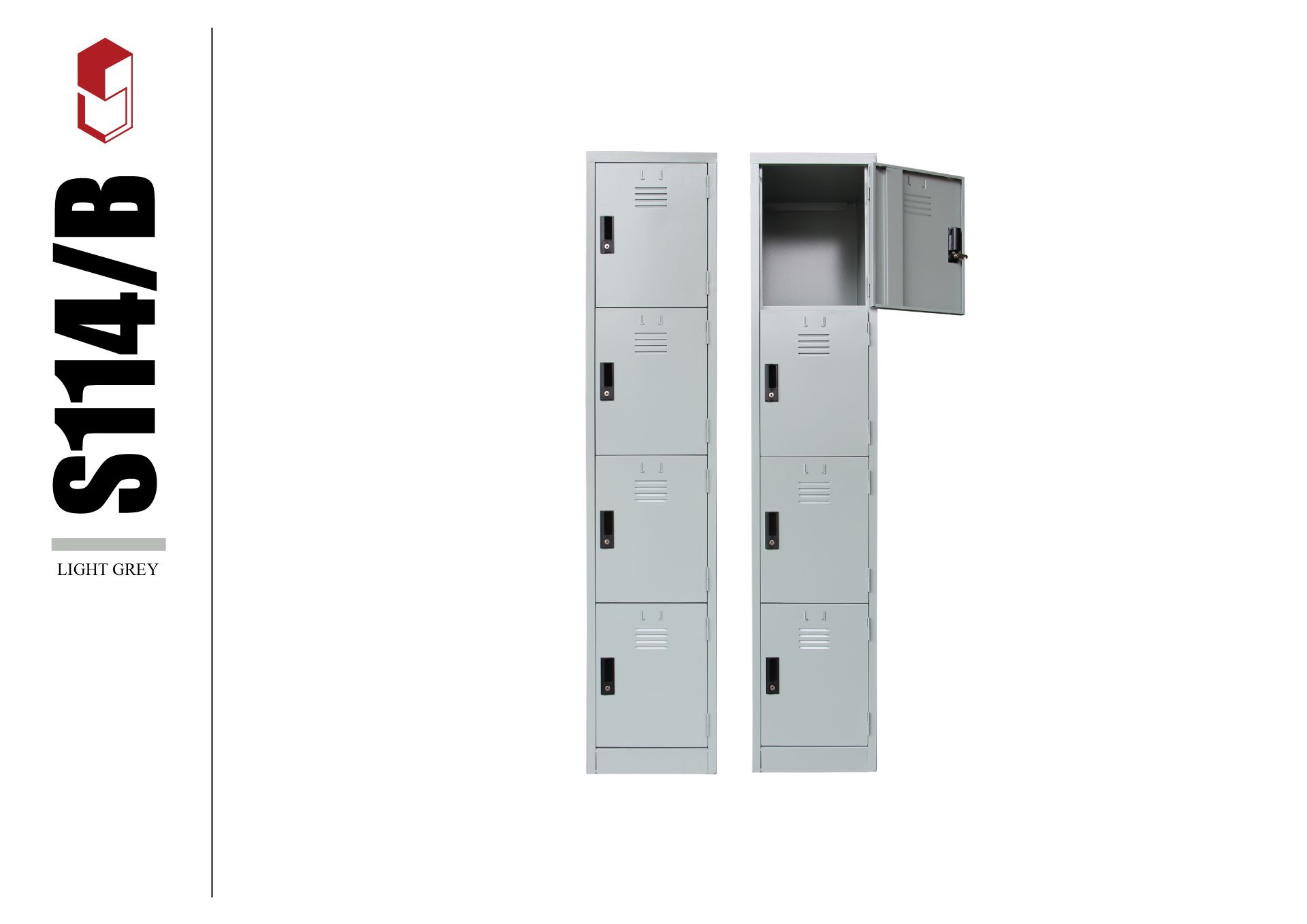 OKADA S114/B 4 Layer Metal Locker/ Compartment Steel Locker / Compartment Cabinet / Metal Locker / Almari Besi / Steel Locker Hostel / Single Locker / Metal Cabinet
