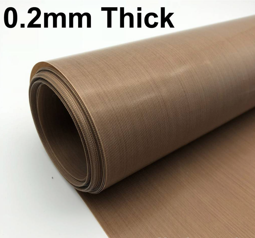 PTFE SHEET BROWN MAT HEAT PRESS CRAFT FABRIC TRANSFER NON STICK BAKING 0.2MM