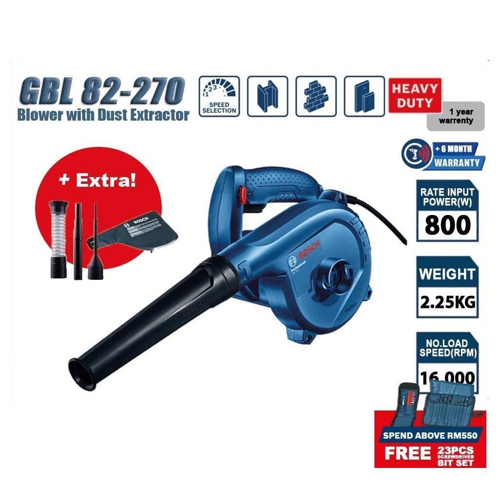 BOSCH GBL82-270 Blower With Dust Extraction