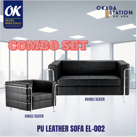 Sofa COMBO SOFA SET -EL-002 (2 SEATER X 2 PCS + 1 SEATER X 2 PCS) / PU LEATHER / OFFICE SOFA