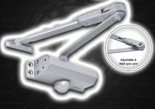 ST GUCHI 2 SPEED ADJUSTMENT DUAL VALVE DOOR CLOSER ADJUSTABLE & HOLD OPEN ARMS SGDC-72H SGDC72H