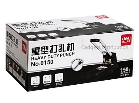 DELI 0150 Heavy Duty 2 Hole Paper Punch Puncher 150pages/80g 6mm Hole