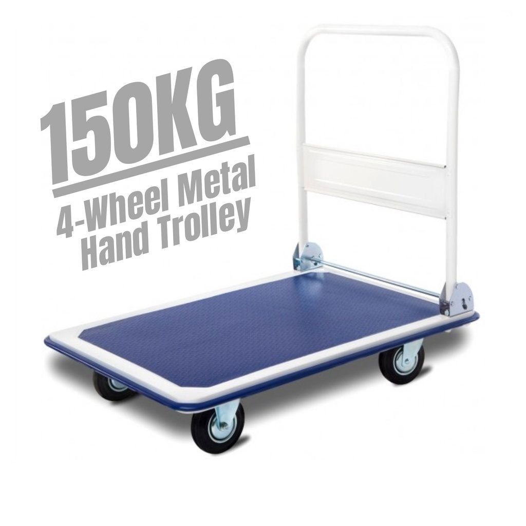 150KG 4Wheel Metal Foldable Platform Hand Truck Trolley