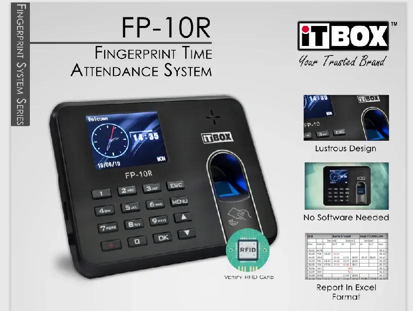 FP-10R - iTBOX Fingerprint Time Attendance System