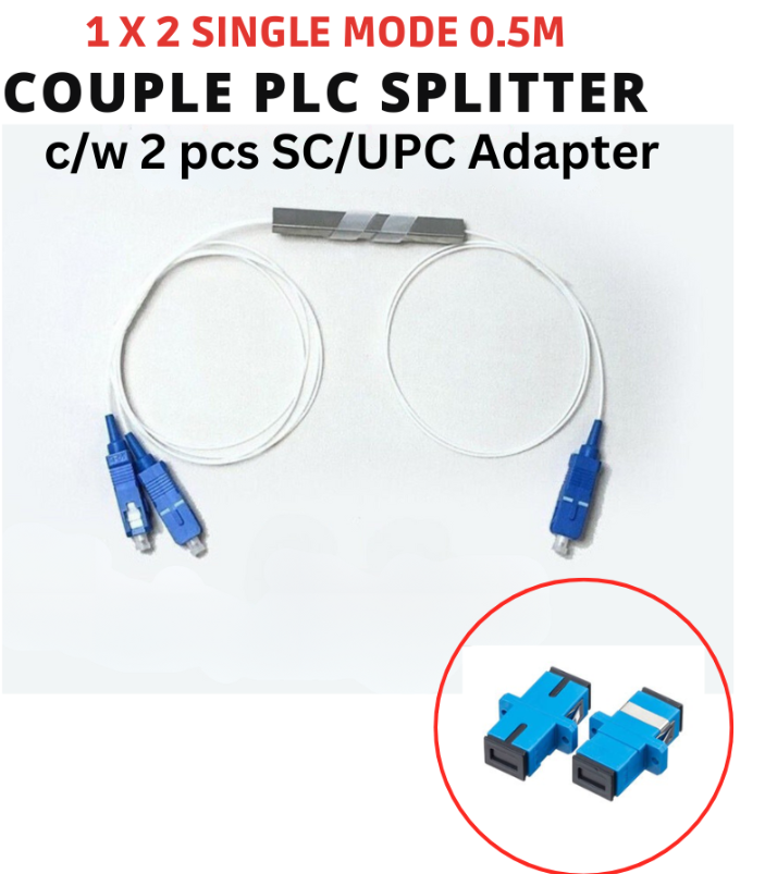 1 X 2 SINGLE MODE 0.5M COUPLE PLC SPLITTER (0.9MM) PL101